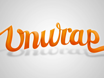 Unwrap 2 custom gold illustration ribbon typography unwrap