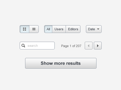 Some ui elements button css fireworks paginator switcher ui ux web