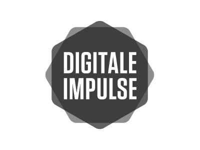 Digitale Impulse Logo bw logo retro simple transparency typography