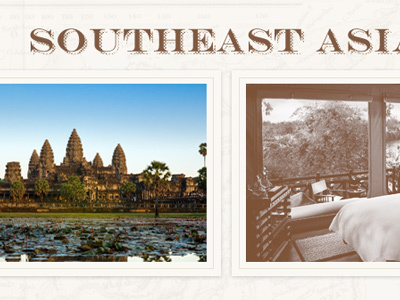 Southeast Asia asia classic journey map travel vintage
