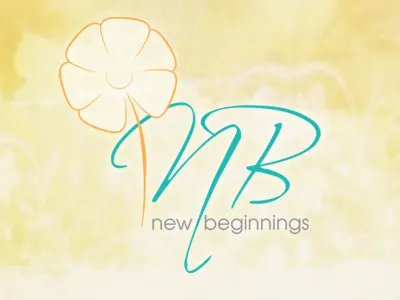 New Beginnings Logo flower logo ministry script