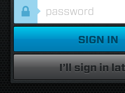 Sign In (with option for later) buttons icons iphone login