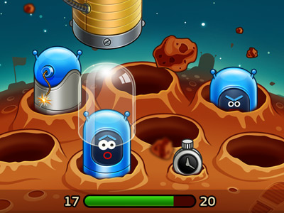 Space Tube Shot bomb crater game ios ipad iphone mars planet space tube