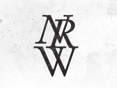 NRW adobe caslon black caps italic logo monogram n r texture w