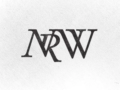 NRW2 adobe caslon black caps italic logo monogram n r texture w