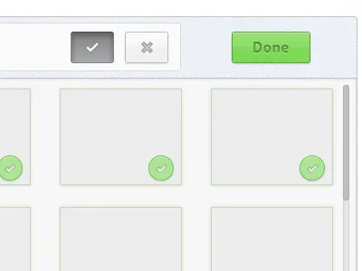 Multiple Photo Selection buttons check facebook images photos scrollbar selected selection shape collage texture toggle ui