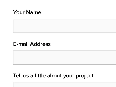 Contact form contact field form input label