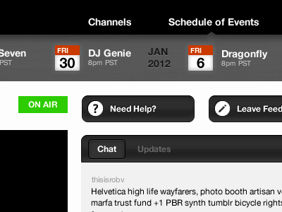 Realign calendar icons navigation
