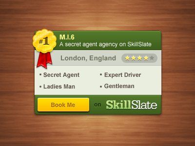 SkillSlate Widget award button gold ribbon vibrant widget