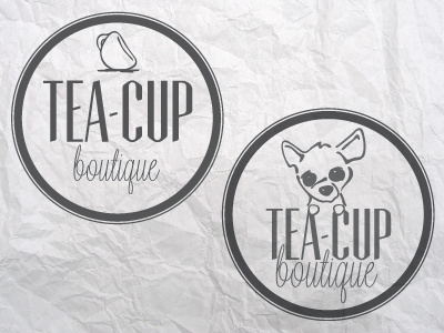 Tea-Cup Boutique boutique cup dog fancy logo tea