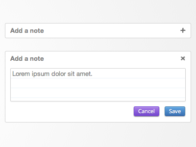 Add a note buttons css notes