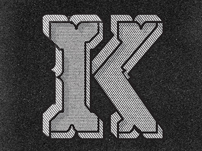 K lettering type