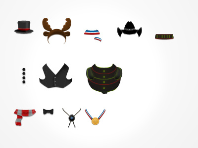 Snow Suits icons illustration