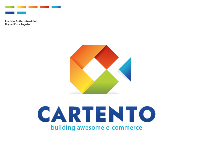 Cartento cart colors logo logotype