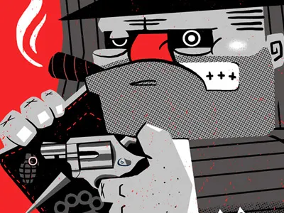 Keep it gangster ya'll derek deal gangster grenard illustrator mobster pistola thug