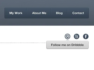 Follow me on Dribbble buttons helvetica neue icons menu tooltip ui ux