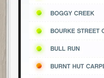 Status LED Lights design mobile site smartphone ui web design