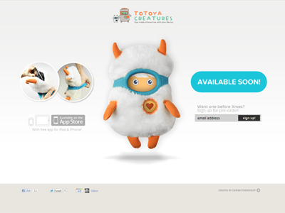 YetYet prelease site layout layout totoya web