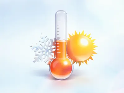 Temperature cold heat icon snowflake sun temperature thermometer weather