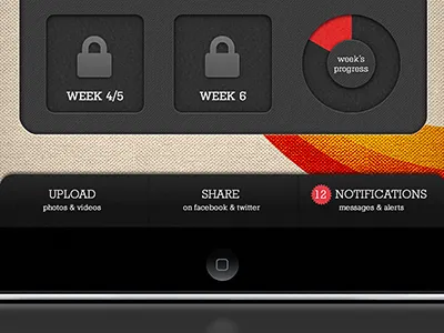 ROH design interface ipad texture ui ux widgets
