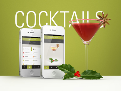 Christmas Header christmas cocktailapp cocktails header rendering