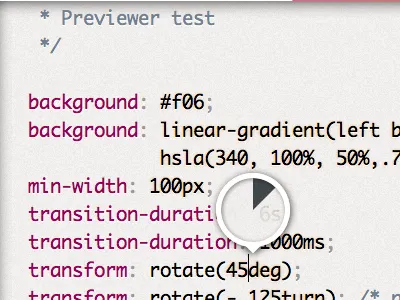 Mystery upcoming project UI detail: Angle preview css dabblet ui
