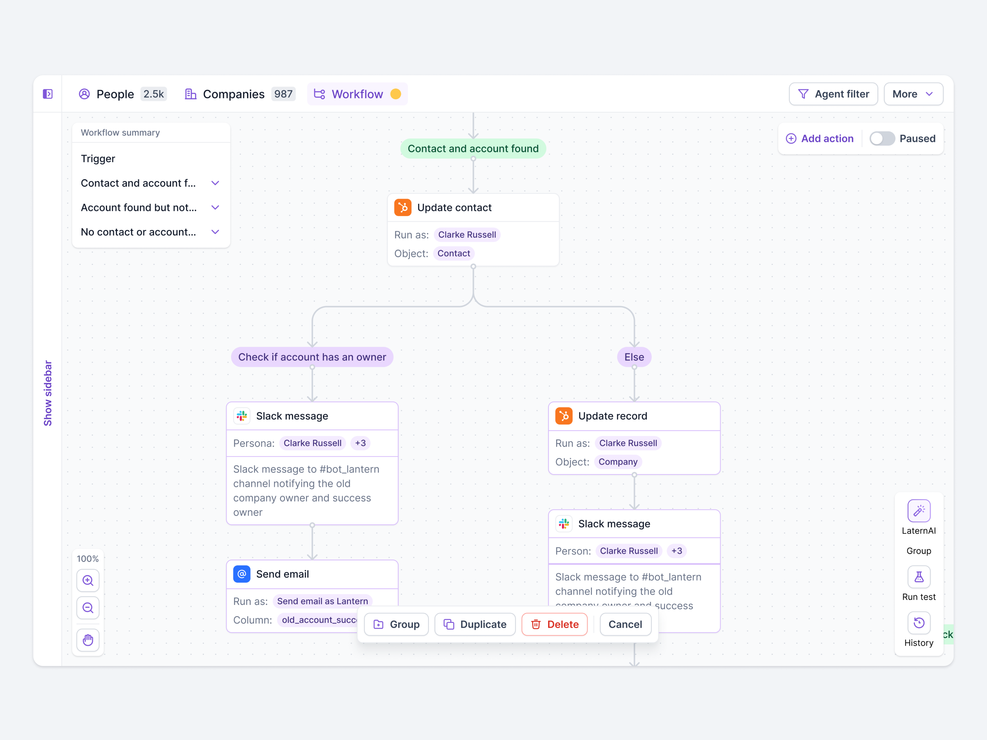 🛠️ Quick Actions in Workflows 🛠️ ai apollo artificial intelligence attio automation automation builder builder crm hubspot outreach process automation salesforce sequence step by step workflow workflow automation workflow builder zapier