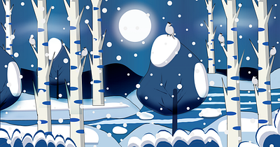 Whispers Of Winter Illustration digital art digitalart graphic design illustration illustrator vector vectorart