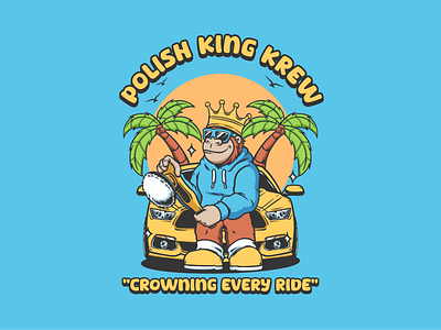 Polish King Krown T-Shirt Design branding design graphic design illustration logo mountain nature ui ux vector