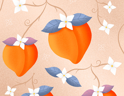 Just Peachy—Procreate drawing fruit illustration peach peaches peachy procreate