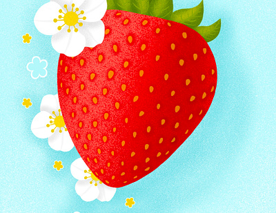 Fruity Strawberry—Procreate drawing fruit fruity illustration procreate strawberries strawberry