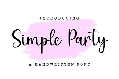 Simple Party (free font) crafting font cute font free font free valentine handwritten monoline script script font valentine font