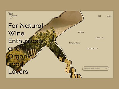 NATURAL WINE GUIDE design homepage logo website