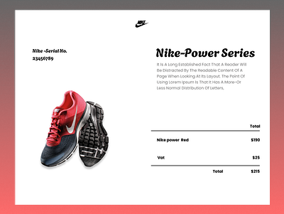 Purchase Receipt dailyui design shoe typography ui ux webpage webpage design