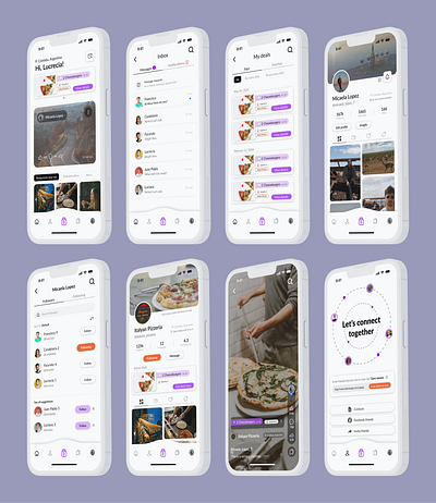 Mockups | Social Media App app design illustration mockups portfolio social media ui ux uxui visual design