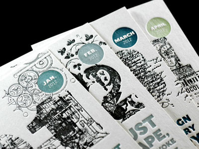 Letterpress Calendar almsot ended... barral calendar fabien letterpress print