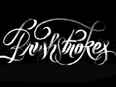 Brushstroking friends of type lettering script