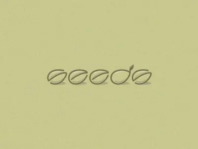 Seeds experiment green hand drawn idea logo logotype seeds type typography