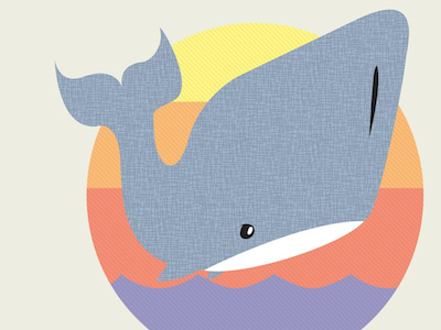 Dribbble Whale with Color animals illustration ocean sea whale