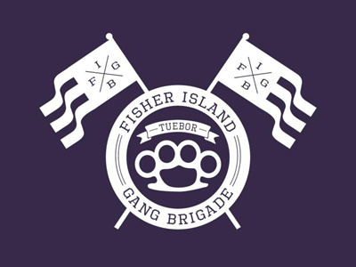 Fisher Island Gang Brigade design logo personal t shirt