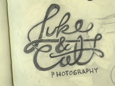 Luke & Cat Sketch cat logo luke photography sketch type