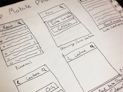 Mobile Sketches mobile sketch ui ux