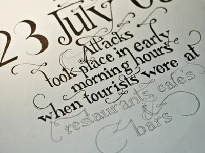 On this Day Lettering lower half design istd lettering ligatures pencil type uwe