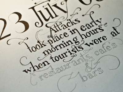 On this Day Lettering lower half design istd lettering ligatures pencil type uwe