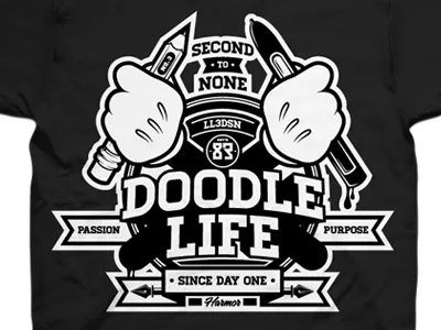 Doodle Life artist banner cartoon digital pen doodle draw illustrator pencil