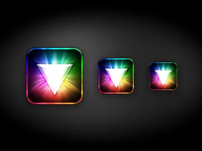 Prism Icon black bright colourful contrast icon ios light prism rainbow