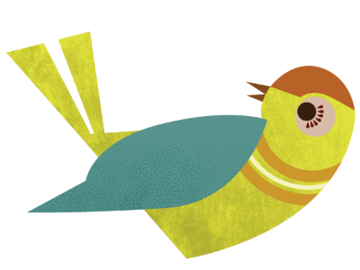 Third Bird bird cute design illustration poster