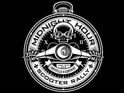Midnight Hour Logo hour kentucky louisville midnight rally scooter