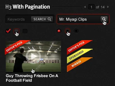 UI Elements form headers sashes ui