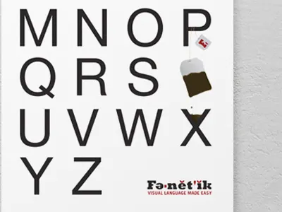 ABC Tea helvetica illustration poster tea type